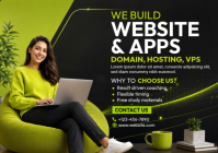 Black Web Development Services A4 Template