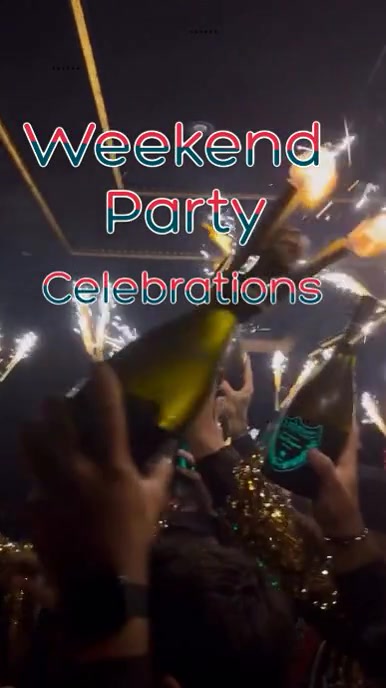 Black Modern & Minimal Weekend Kickoff Parties Instagram Reel Template ...