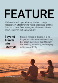 Black Modern & Minimal Wellness Magazine A4 template - Page 2