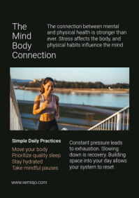 Black Modern & Minimal Wellness Magazine A4 template - Page 3