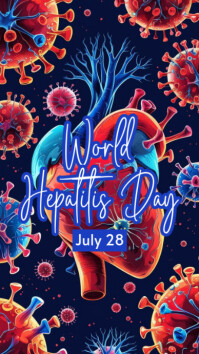 Black Modern & Minimal World Hepatitis Day Instagram Story template
