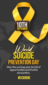 Hitam World Suicide Prevention Day Historia de Instagram Template