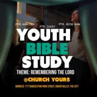 Black Modern & Minimal Youth Bible Study Instagram Post Video template