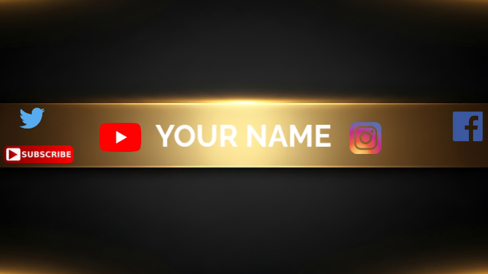 Plantilla de Black Modern & Minimal YouTube Channel Branding YouTube ...