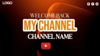Black Modern & Minimal Youtube Channel Intro Video  Digital Display (16:9) template