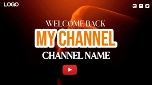 Black Modern & Minimal Youtube Channel Intro Video  Digital Display (16:9) template