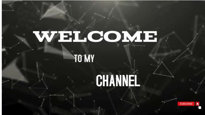Black Modern & Minimal Youtube Intro Video  Youtube Channel Cover Photo template