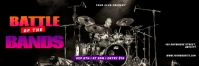 Black Modern & Minimal Battle Of The Bands Twitter Banner template