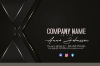 Black Modern & Minimal Black And Brown Label template