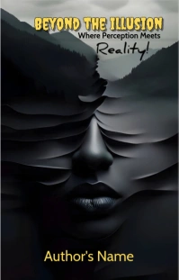 Black Modern & Minimal Book Cover - Reality Vs Illusion Wattpad Cover template