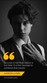 Black Modern & Minimal Business Quote Instagram Story template