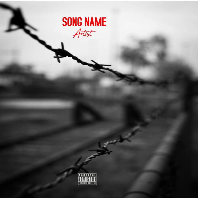 Black Modern & Minimal Design Style Album Cov Albumcover template