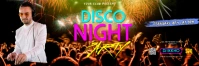 Black Modern & Minimal Disco Night Party Tajuk Twitter template