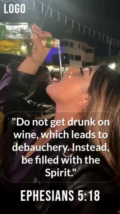 Black Modern & Minimal Ephesians 5:18 Inspirational Bible Verse Video ...