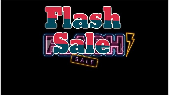 Black Modern & Minimal Flash Sales Youtube Thumbnail template