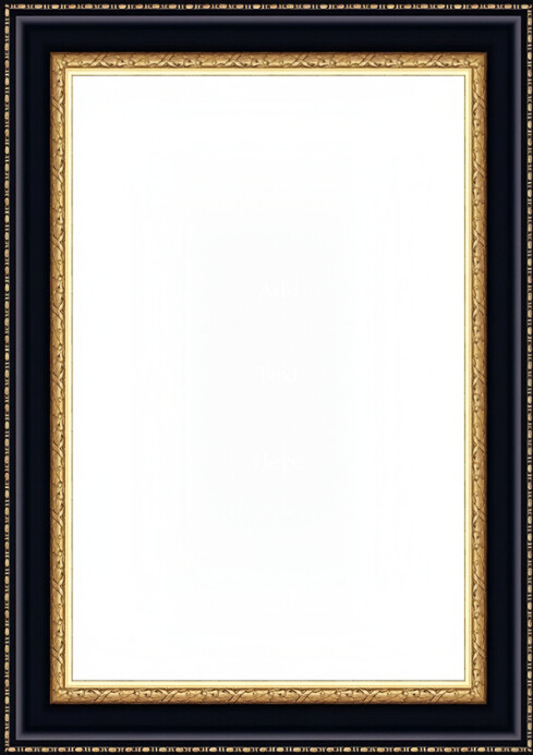 Black Modern & Minimal Frame A4 template