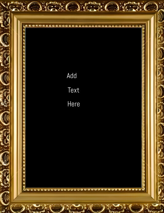 Black Modern & Minimal Frame Background Desig ใบปลิว (US Letter) template