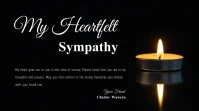 Black Modern & Minimal Funeral Digital Displa template