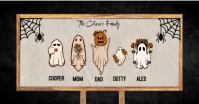 Black Modern & Minimal Halloween Spooky Name Frame Board Facebook Shared Image template