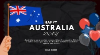 Black Modern & Minimal Happy Australia Day Digital Display (16:9) template