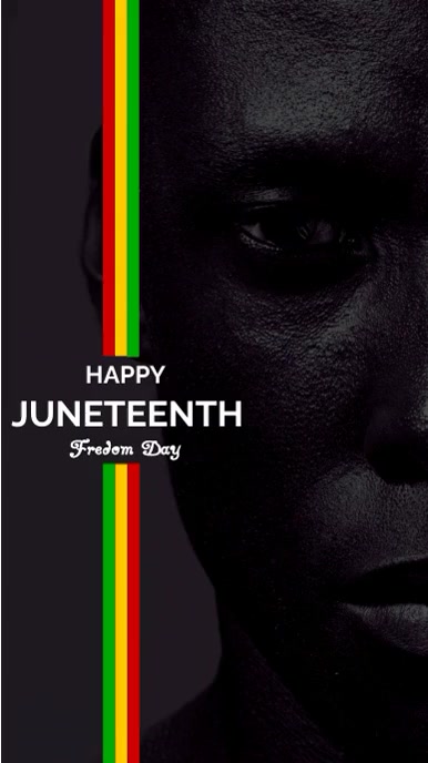 Black Modern & Minimal Happy Juneteenth Insta Instagram Story template