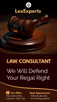 Black Modern & Minimal Law Consultant Instagr Instagram Story template