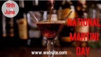 Black Modern & Minimal National Martini Day B Header Blog template
