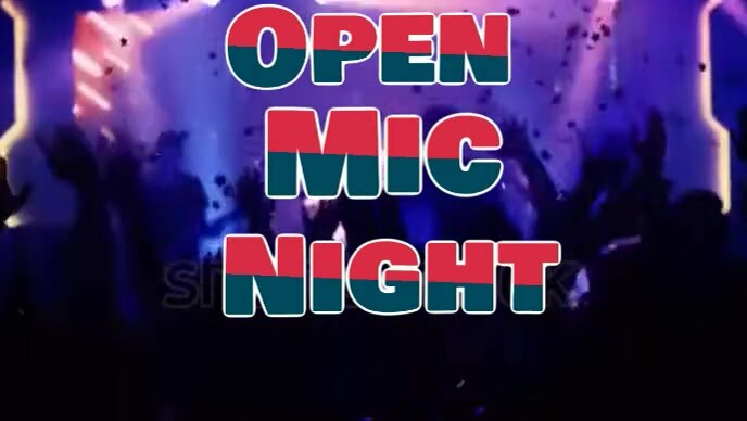 Black Modern & Minimal Open Mic Night Youtube Thumbnail template