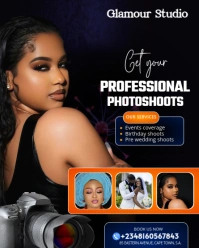 Black Modern & Minimal Photography Studio Flyer Instagram Portrait template