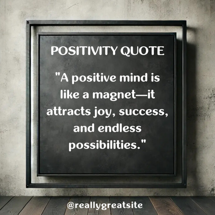 Black Modern & Minimal Positivity Quote Instagram Post Instagram-opslag template