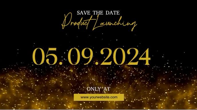 Black Modern & Minimal Product Launching Digi Ekran reklamowy (16:9) template