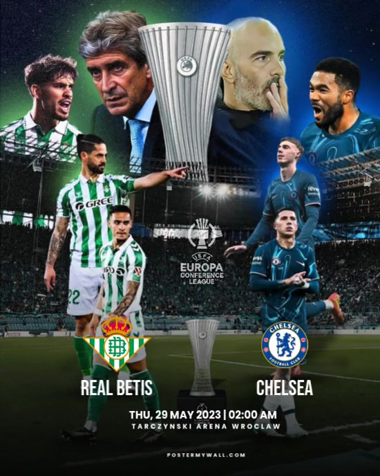 Black Modern & Minimal Real Betis Vs Chelsea Instagram Portrait template