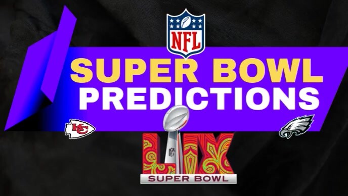 Black Modern & Minimal Superbowl Predictions  Youtube Thumbnail template