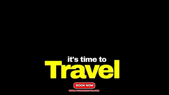 Black Modern & Minimal Travel Tampilan Digita Ekran reklamowy (16:9) template