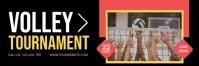 Black Modern & Minimal Volley Tournament Tajuk Twitter template