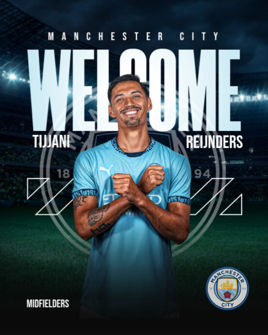 Black Modern & Minimal Welcome Soccer Player Instagram Portrait template