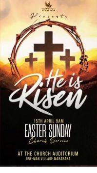 Negro Easter Church Service Instagram-Story Template
