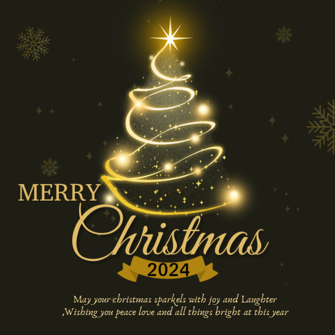Copy of Black Modern Merry Christmas Instagram Post 2024 | PosterMyWall