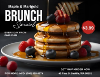 Black Brunch Special Promotion Pamflet Template
