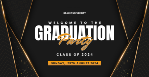 Black Modern Welcome to The Graduation Party Facebook Shared Image template