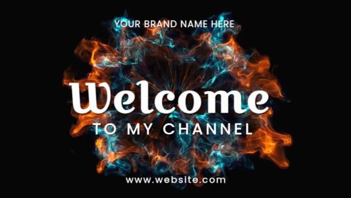 Black Modern Youtube Welcome Intro Template – Fiery Smoke Design ...