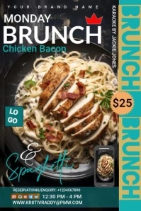 Black  Monday Brunch Poster template