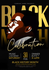 black month template event restaurant A4