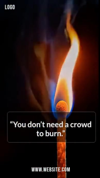 Black Motivational Quote Digitalt display Template