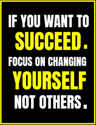 Black Motivational Quote Flyer template