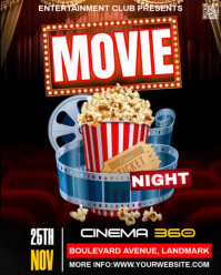 Preto Movie Night Instagram Portrait Template
