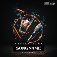 Black Music Album Cover rap smoke Pochette d'album template