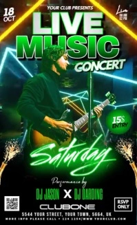 Black Music Concert Video Flyer Us Legal template