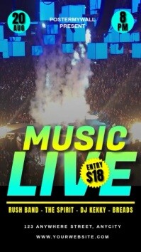 Black Music Live Reel Instagram template