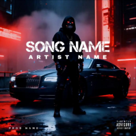 Black Music ninja futuristic mafia Album Cover Video template